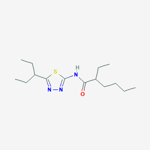 2-ethyl-N-[5-(pentan-3-yl)-1,3,4-thiadiazol-2-yl]hexanamide