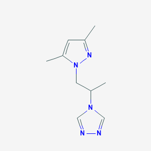 molecular formula C10H15N5 B4091515 4-[2-(3,5-dimethyl-1H-pyrazol-1-yl)-1-methylethyl]-4H-1,2,4-triazole 