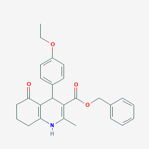 molecular formula C26H27NO4 B409152 Benzyl 4-(4-ethoxyphenyl)-2-methyl-5-oxo-1,4,5,6,7,8-hexahydro-3-quinolinecarboxylate 