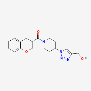 molecular formula C18H22N4O3 B4091523 {1-[1-(3,4-dihydro-2H-chromen-3-ylcarbonyl)-4-piperidinyl]-1H-1,2,3-triazol-4-yl}methanol 