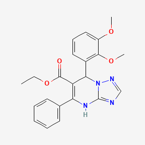 molecular formula C22H22N4O4 B4091531 ethyl 7-(2,3-dimethoxyphenyl)-5-phenyl-4,7-dihydro[1,2,4]triazolo[1,5-a]pyrimidine-6-carboxylate 