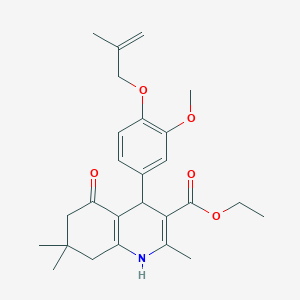 Ethyl 4-{3-methoxy-4-[(2-methylprop-2-en-1-yl)oxy]phenyl}-2,7,7-trimethyl-5-oxo-1,4,5,6,7,8-hexahydroquinoline-3-carboxylate