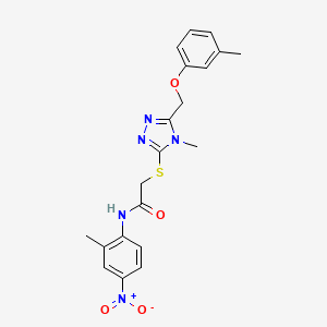 2-({4-methyl-5-[(3-methylphenoxy)methyl]-4H-1,2,4-triazol-3-yl}sulfanyl)-N-(2-methyl-4-nitrophenyl)acetamide