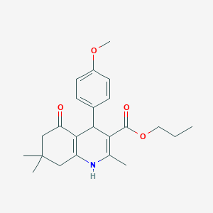 molecular formula C23H29NO4 B409155 Propyl 4-(4-methoxyphenyl)-2,7,7-trimethyl-5-oxo-1,4,5,6,7,8-hexahydro-3-quinolinecarboxylate 