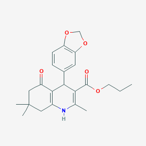 Propyl 4-(1,3-benzodioxol-5-yl)-2,7,7-trimethyl-5-oxo-1,4,5,6,7,8-hexahydro-3-quinolinecarboxylate