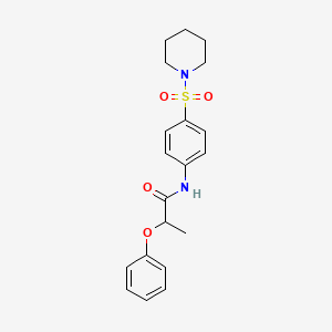 molecular formula C20H24N2O4S B4091573 2-PHENOXY-N-[4-(PIPERIDINE-1-SULFONYL)PHENYL]PROPANAMIDE 