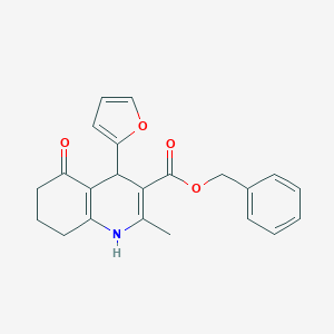 molecular formula C22H21NO4 B409158 Benzyl 4-(2-furyl)-2-methyl-5-oxo-1,4,5,6,7,8-hexahydro-3-quinolinecarboxylate 