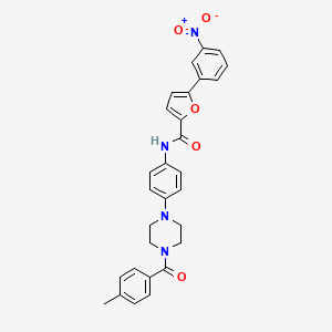 N-(4-{4-[(4-methylphenyl)carbonyl]piperazin-1-yl}phenyl)-5-(3-nitrophenyl)furan-2-carboxamide