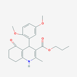 4-(2,5-Dimethoxy-phenyl)-2-methyl-5-oxo-1,4,5,6,7,8-hexahydro-quinoline-3-carboxylic acid propyl ester