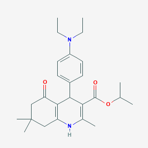 molecular formula C26H36N2O3 B409162 Isopropyl 4-[4-(diethylamino)phenyl]-2,7,7-trimethyl-5-oxo-1,4,5,6,7,8-hexahydro-3-quinolinecarboxylate 