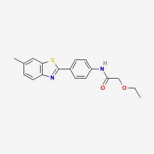 2-ethoxy-N-[4-(6-methyl-1,3-benzothiazol-2-yl)phenyl]acetamide