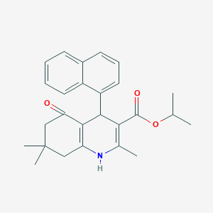 molecular formula C26H29NO3 B409165 Isopropyl 2,7,7-trimethyl-4-(1-naphthyl)-5-oxo-1,4,5,6,7,8-hexahydro-3-quinolinecarboxylate 