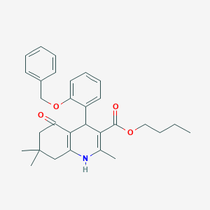 Butyl 4-[2-(benzyloxy)phenyl]-2,7,7-trimethyl-5-oxo-1,4,5,6,7,8-hexahydro-3-quinolinecarboxylate