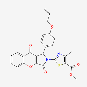 methyl 2-{3,9-dioxo-1-[4-(prop-2-en-1-yloxy)phenyl]-1H,2H,3H,9H-chromeno[2,3-c]pyrrol-2-yl}-4-methyl-1,3-thiazole-5-carboxylate