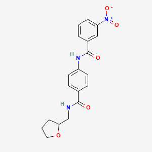 molecular formula C19H19N3O5 B4091712 3-nitro-N-(4-{[(tetrahydro-2-furanylmethyl)amino]carbonyl}phenyl)benzamide 