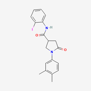 1-(3,4-dimethylphenyl)-N-(2-iodophenyl)-5-oxopyrrolidine-3-carboxamide