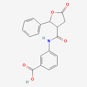 3-{[(5-oxo-2-phenyltetrahydro-3-furanyl)carbonyl]amino}benzoic acid