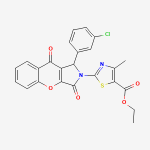 ethyl 2-[1-(3-chlorophenyl)-3,9-dioxo-3,9-dihydrochromeno[2,3-c]pyrrol-2(1H)-yl]-4-methyl-1,3-thiazole-5-carboxylate