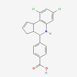 molecular formula C19H15Cl2NO2 B4091755 4-(7,9-dichloro-3a,4,5,9b-tetrahydro-3H-cyclopenta[c]quinolin-4-yl)benzoic acid 