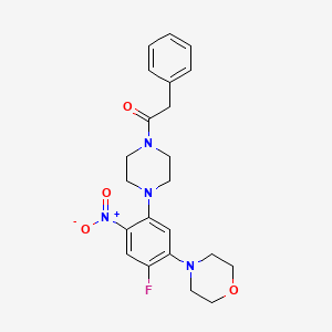 1-[4-(4-Fluoro-5-morpholin-4-yl-2-nitrophenyl)piperazin-1-yl]-2-phenylethanone