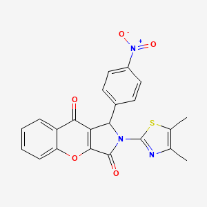 2-(4,5-DIMETHYL-1,3-THIAZOL-2-YL)-1-(4-NITROPHENYL)-1H,2H,3H,9H-CHROMENO[2,3-C]PYRROLE-3,9-DIONE