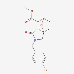 Methyl 2-[1-(4-bromophenyl)ethyl]-1-oxo-1,2,3,6,7,7a-hexahydro-3a,6-epoxyisoindole-7-carboxylate