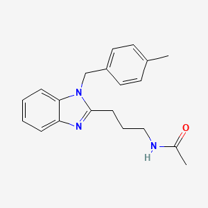 molecular formula C20H23N3O B4091813 N-{3-[1-(4-methylbenzyl)-1H-benzimidazol-2-yl]propyl}acetamide 