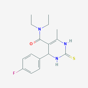 N,N-diethyl-4-(4-fluorophenyl)-6-methyl-2-thioxo-1,2,3,4-tetrahydropyrimidine-5-carboxamide