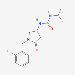 molecular formula C15H20ClN3O2 B4091825 N-[1-(2-chlorobenzyl)-5-oxo-3-pyrrolidinyl]-N'-isopropylurea 