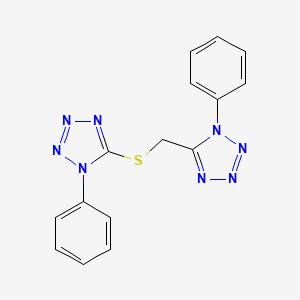 molecular formula C15H12N8S B4091858 1-phenyl-5-{[(1-phenyl-1H-tetrazol-5-yl)methyl]sulfanyl}-1H-tetrazole 