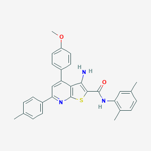 3-amino-N-(2,5-dimethylphenyl)-4-(4-methoxyphenyl)-6-(4-methylphenyl)thieno[2,3-b]pyridine-2-carboxamide