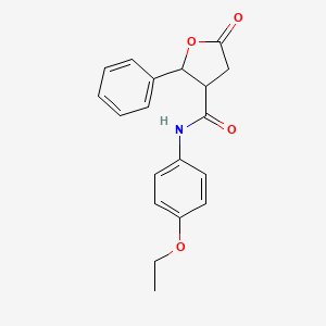 molecular formula C19H19NO4 B4091884 N-(4-ethoxyphenyl)-5-oxo-2-phenyltetrahydrofuran-3-carboxamide 