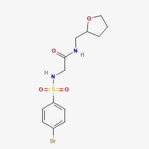 molecular formula C13H17BrN2O4S B4091897 N~2~-[(4-bromophenyl)sulfonyl]-N~1~-(tetrahydro-2-furanylmethyl)glycinamide 