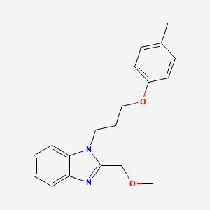 molecular formula C19H22N2O2 B4091911 2-(methoxymethyl)-1-[3-(4-methylphenoxy)propyl]-1H-1,3-benzodiazole 