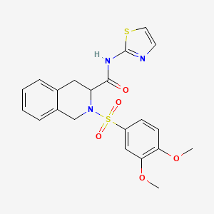 2-[(3,4-dimethoxyphenyl)sulfonyl]-N-1,3-thiazol-2-yl-1,2,3,4-tetrahydro-3-isoquinolinecarboxamide