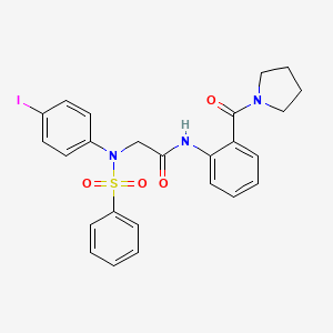 N~2~-(4-iodophenyl)-N~2~-(phenylsulfonyl)-N-[2-(pyrrolidin-1-ylcarbonyl)phenyl]glycinamide