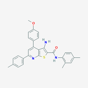 3-amino-N-(2,4-dimethylphenyl)-4-(4-methoxyphenyl)-6-(4-methylphenyl)thieno[2,3-b]pyridine-2-carboxamide