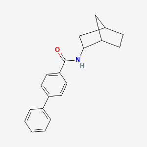 molecular formula C20H21NO B4091957 N-bicyclo[2.2.1]hept-2-yl-4-biphenylcarboxamide 