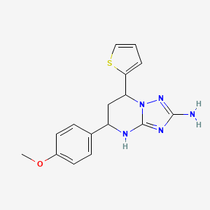 5-(4-Methoxyphenyl)-7-(thiophen-2-yl)-4,5,6,7-tetrahydro[1,2,4]triazolo[1,5-a]pyrimidin-2-amine