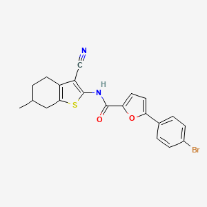 5-(4-bromophenyl)-N-(3-cyano-6-methyl-4,5,6,7-tetrahydro-1-benzothiophen-2-yl)furan-2-carboxamide