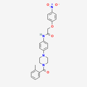 N-{4-[4-(2-methylbenzoyl)-1-piperazinyl]phenyl}-2-(4-nitrophenoxy)acetamide