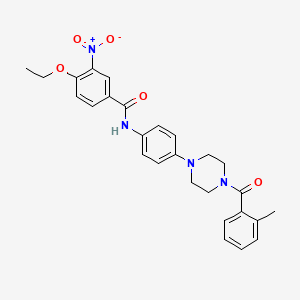 4-ethoxy-N-{4-[4-(2-methylbenzoyl)-1-piperazinyl]phenyl}-3-nitrobenzamide