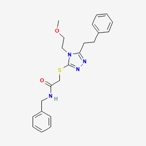 N-benzyl-2-{[4-(2-methoxyethyl)-5-(2-phenylethyl)-4H-1,2,4-triazol-3-yl]sulfanyl}acetamide