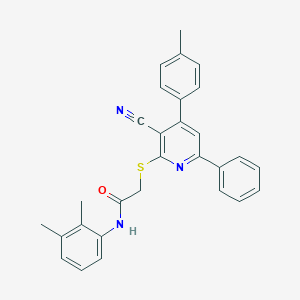 2-{[3-cyano-4-(4-methylphenyl)-6-phenyl-2-pyridinyl]sulfanyl}-N-(2,3-dimethylphenyl)acetamide