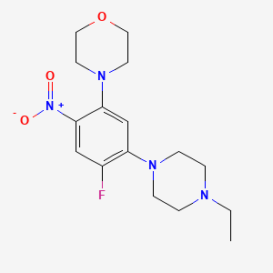 molecular formula C16H23FN4O3 B4092011 4-[5-(4-Ethylpiperazin-1-yl)-4-fluoro-2-nitrophenyl]morpholine 