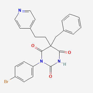 5-Benzyl-1-(4-bromophenyl)-5-(2-pyridin-4-ylethyl)-1,3-diazinane-2,4,6-trione