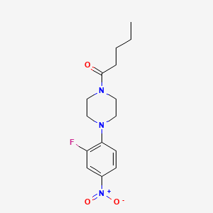 1-[4-(2-Fluoro-4-nitrophenyl)piperazin-1-yl]pentan-1-one