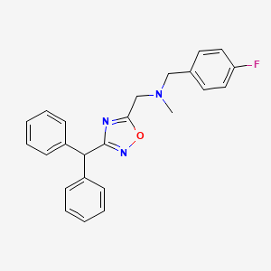 1-[3-(diphenylmethyl)-1,2,4-oxadiazol-5-yl]-N-(4-fluorobenzyl)-N-methylmethanamine