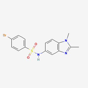 molecular formula C15H14BrN3O2S B4092070 4-bromo-N-(1,2-dimethyl-1H-benzimidazol-5-yl)benzenesulfonamide 