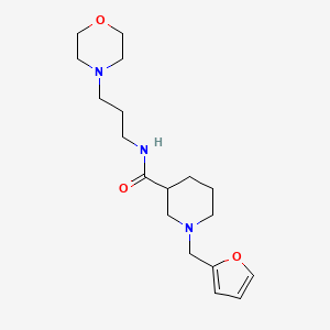 molecular formula C18H29N3O3 B4092089 1-(2-furylmethyl)-N-(3-morpholin-4-ylpropyl)piperidine-3-carboxamide 